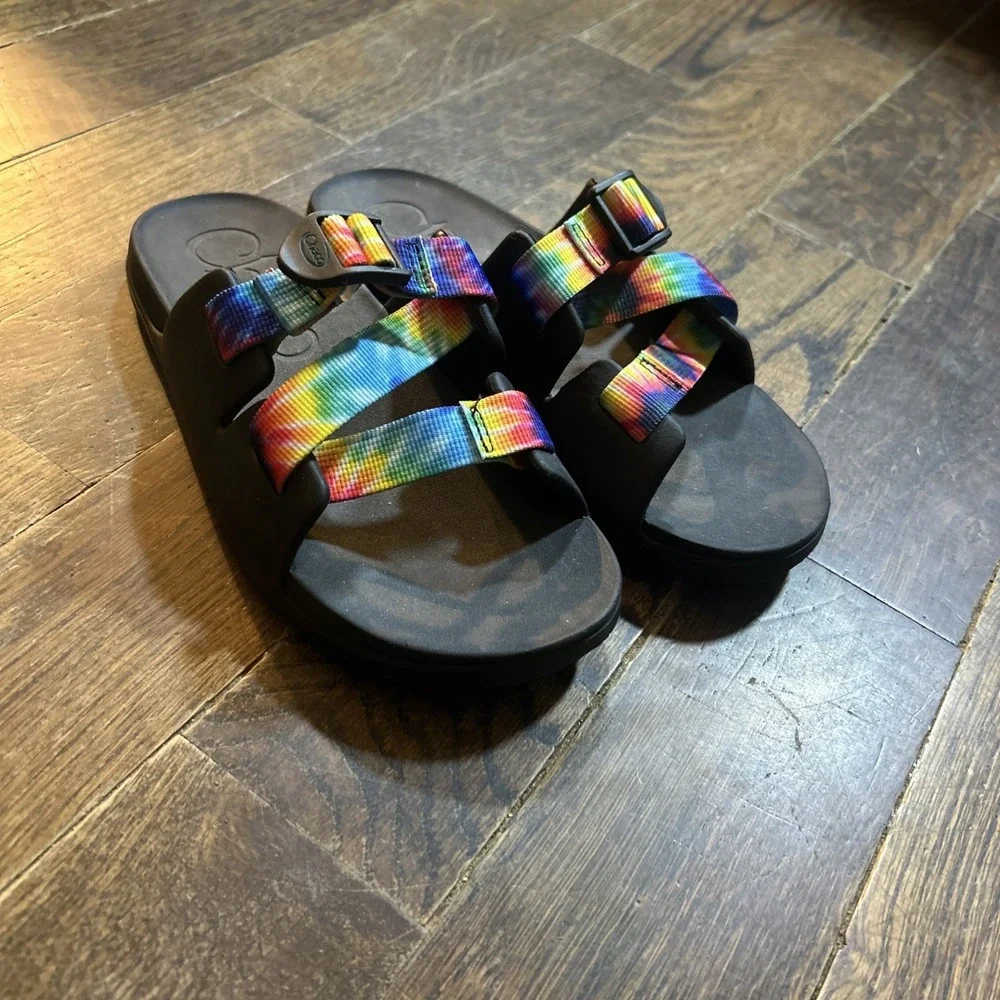 Chaco Chillos Youth Girls Size 5 Tie Dye Sport Slide Sandals Outdoor Adventure
